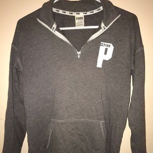 Pink Vs grey quarter zip